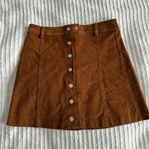 Very J brown corduroy skirt